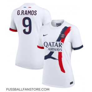 Paris Saint-Germain Goncalo Ramos #9 Replik Auswärtstrikot Damen 2024-25 Kurzarm